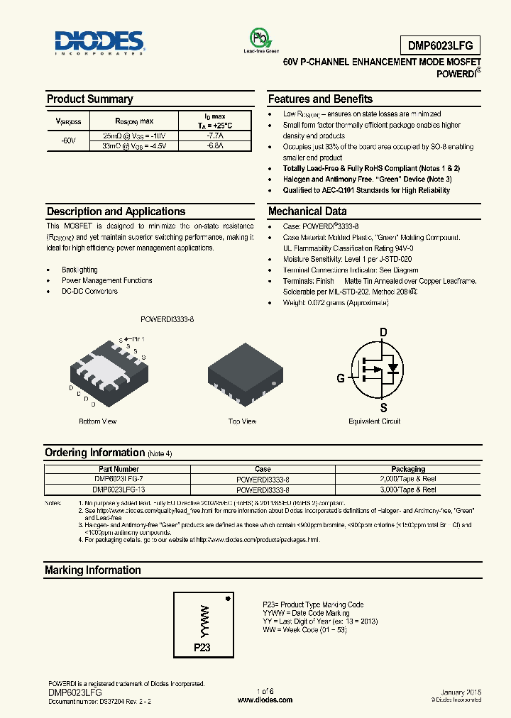 DMP6023LFG-13_8626364.PDF Datasheet