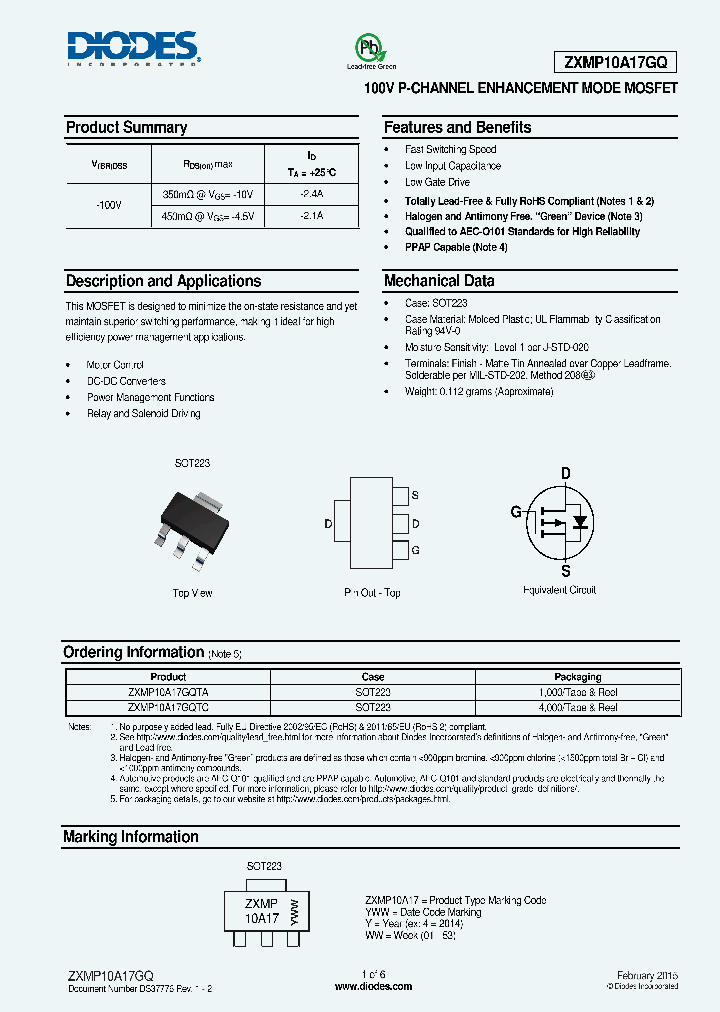 ZXMP10A17GQTC_8736642.PDF Datasheet