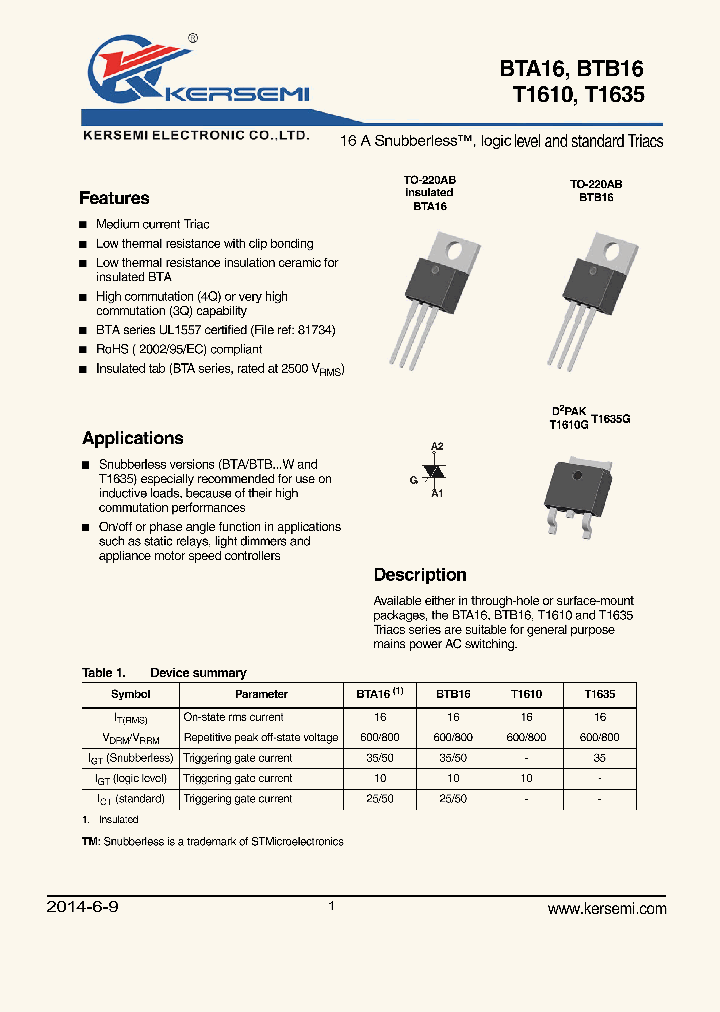 Bta16 600b схема включения