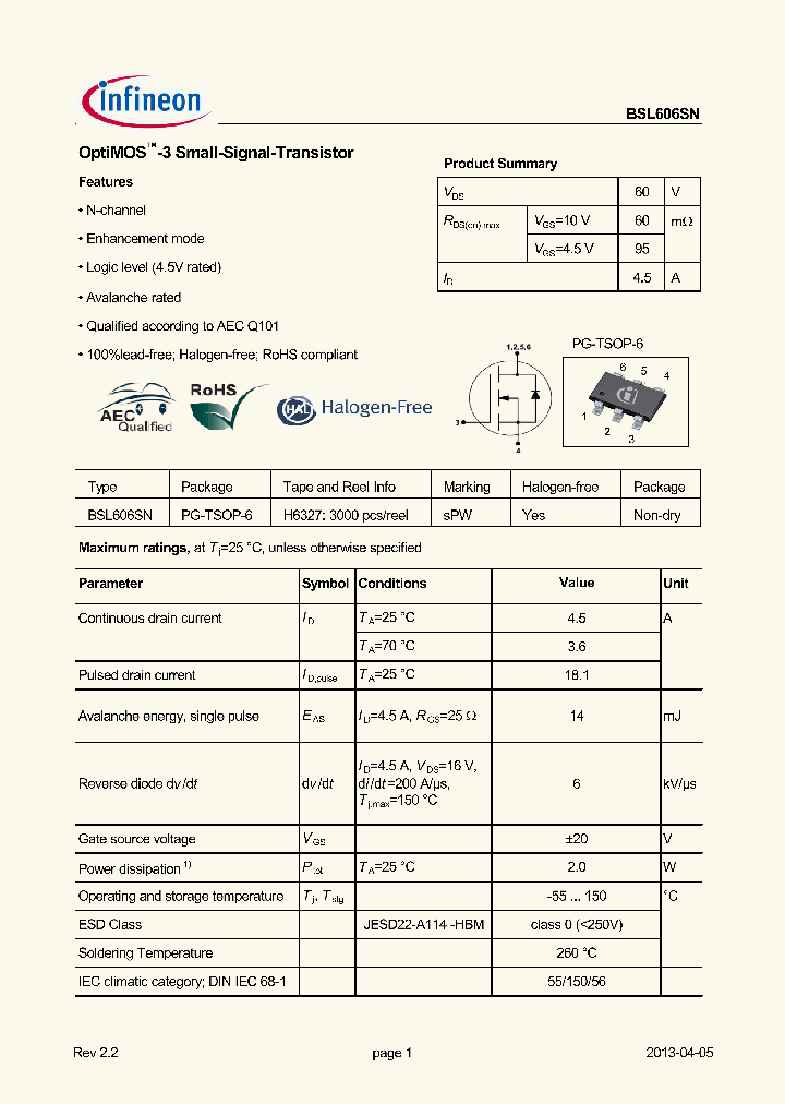 BSL606SN_8812053.PDF Datasheet