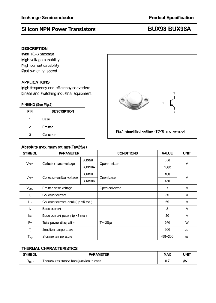 BUX98_8818063.PDF Datasheet