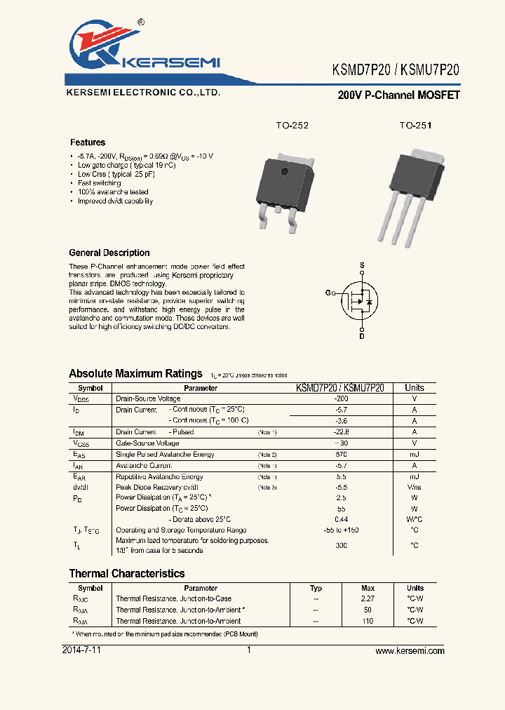 KSMD7P20_8863294.PDF Datasheet