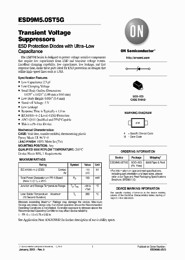 ESD9M50ST5G-13_8870485.PDF Datasheet