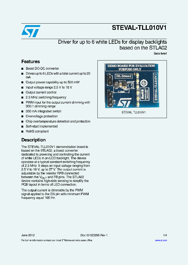 STEVAL-TLL010V1_8881284.PDF Datasheet