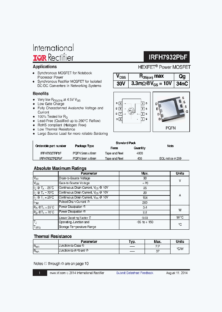 IRFH7932PBF_8903218.PDF Datasheet