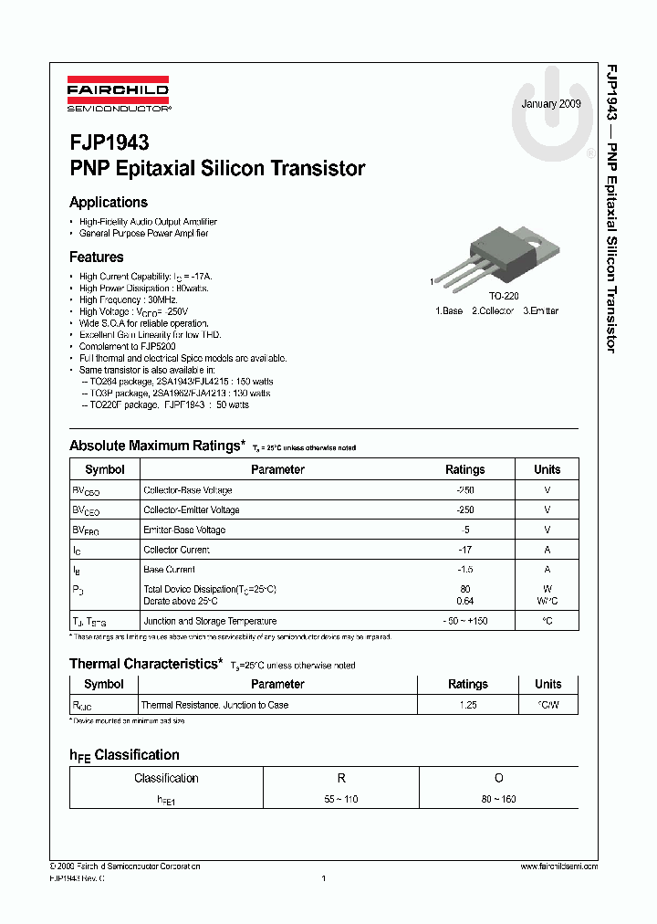 FJPF1943_8906720.PDF Datasheet