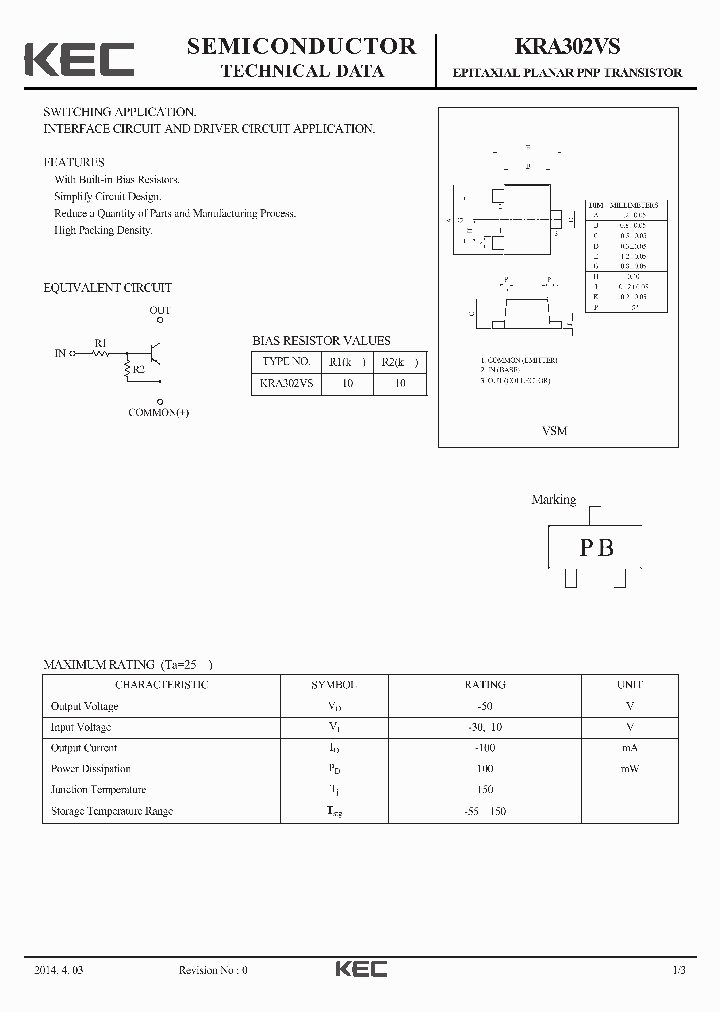 KRA302VS_8907449.PDF Datasheet