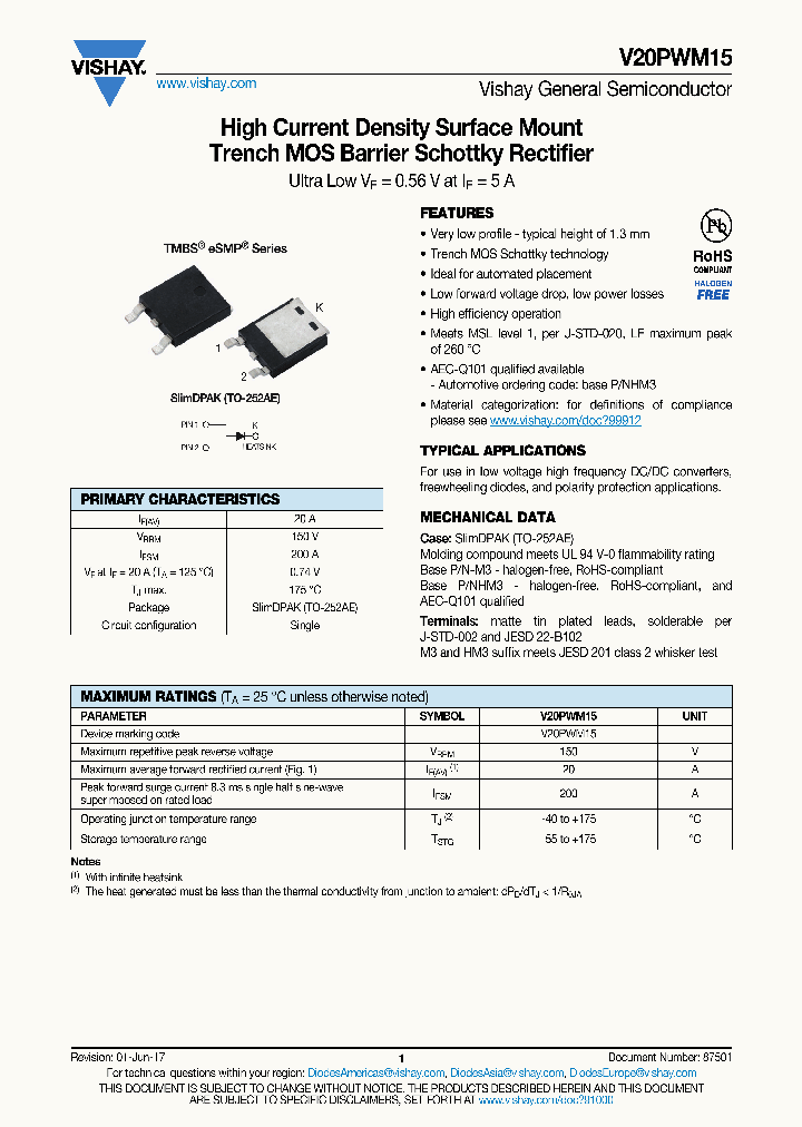 V20PWM15_8907410.PDF Datasheet