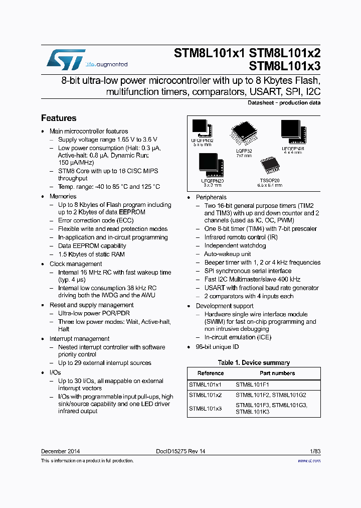 STM8L101F2U6ATR_8920641.PDF Datasheet