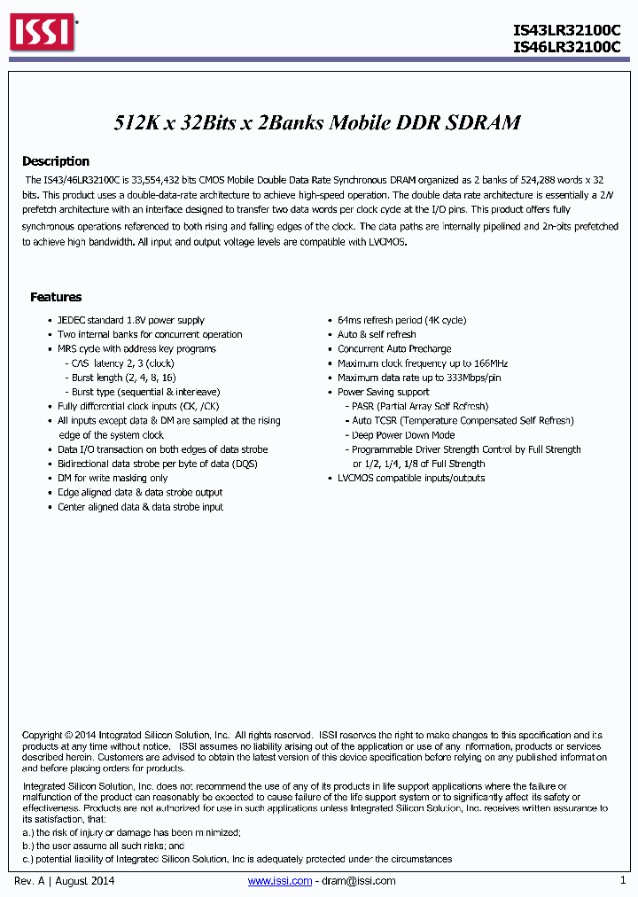 IS46LR32100C_8924441.PDF Datasheet