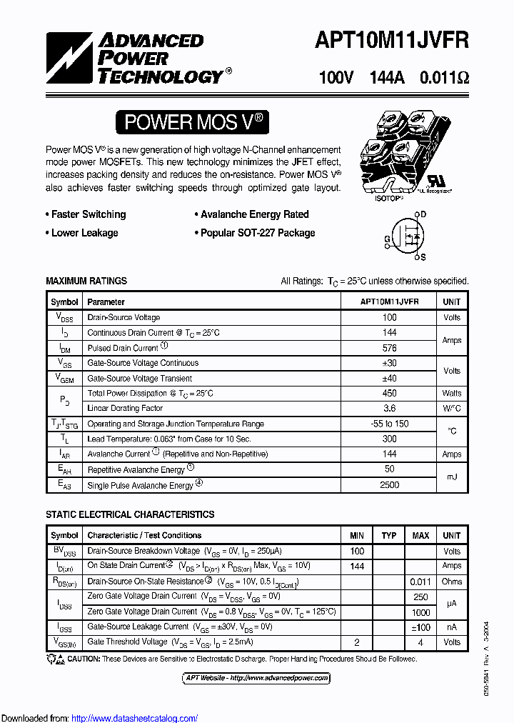 APT10M11JVFR_8931618.PDF Datasheet