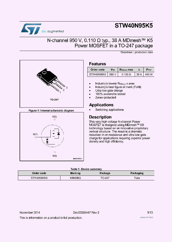 STW40N95K5_8942142.PDF Datasheet