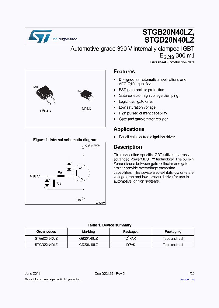 STGD20N40LZ_8945011.PDF Datasheet