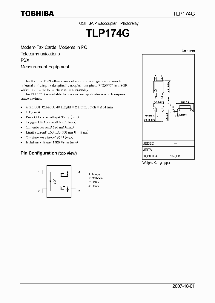 TLP174G-07_8952940.PDF Datasheet