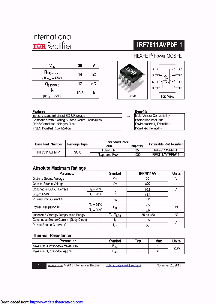 IRF7811AVPBF-1_8965338.PDF Datasheet