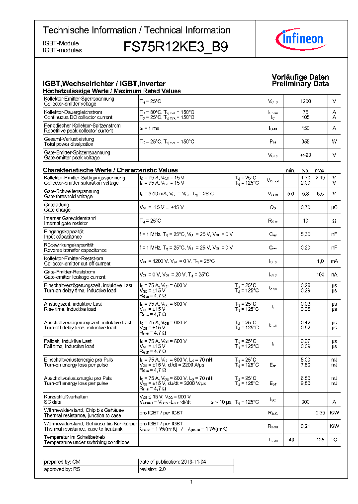 FS75R12KE3-B9_8977937.PDF Datasheet