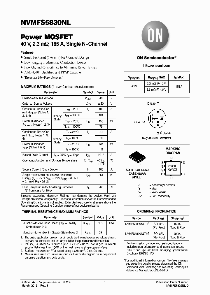 NVMFS5830NL_8992550.PDF Datasheet