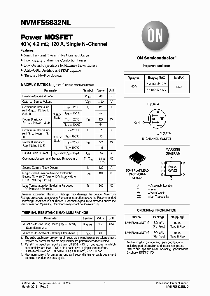 NVMFS5832NL_8992549.PDF Datasheet