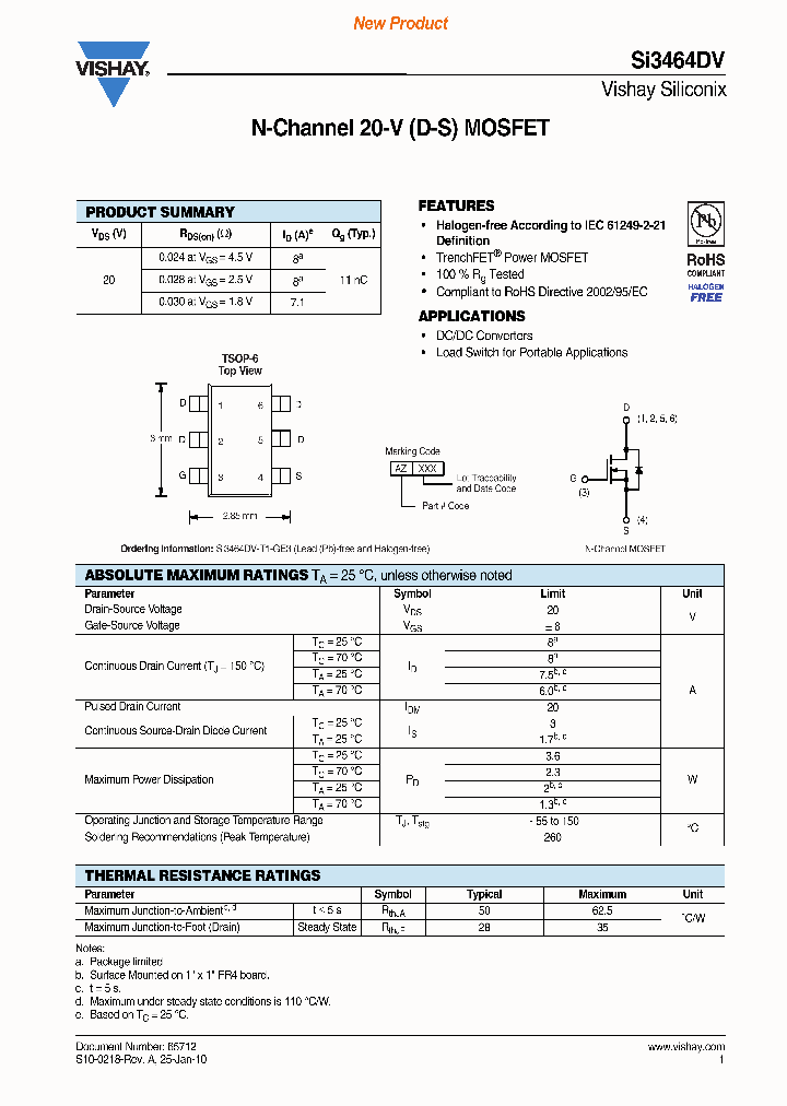 SI3464DV_9019423.PDF Datasheet