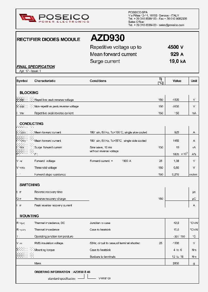 AZD930S45_9043102.PDF Datasheet