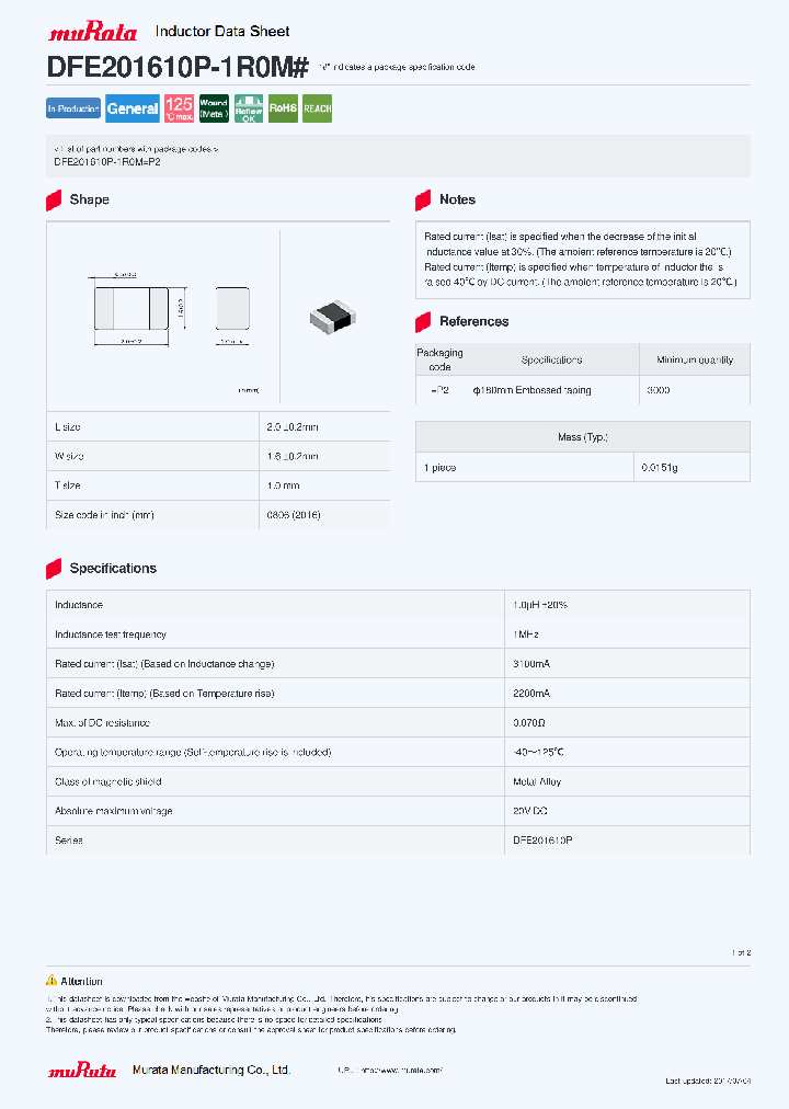 DFE201610P-1R0M_9044729.PDF Datasheet