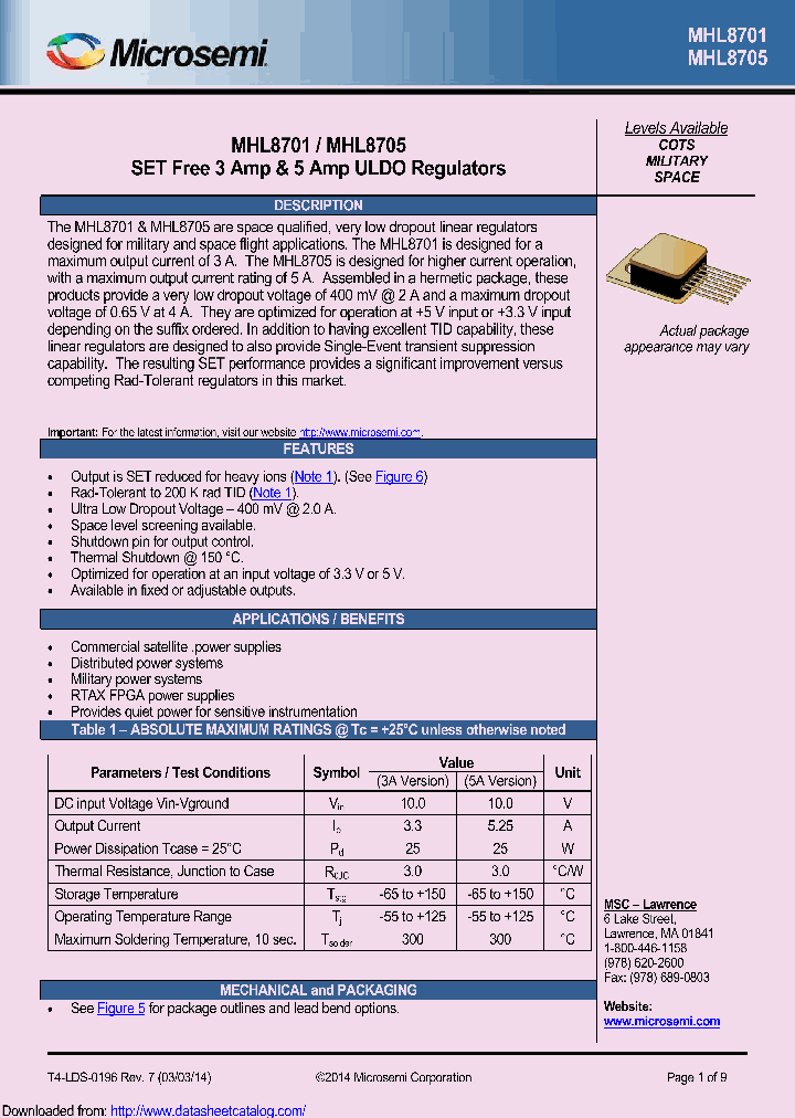 MHL8701A5C_9049585.PDF Datasheet