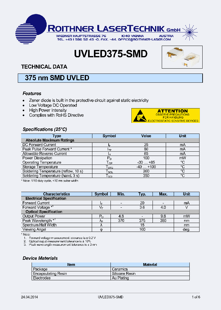 UVLED375-SMD_9053654.PDF Datasheet
