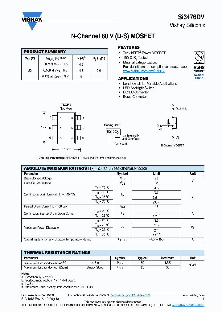 SI3476DV_9082362.PDF Datasheet