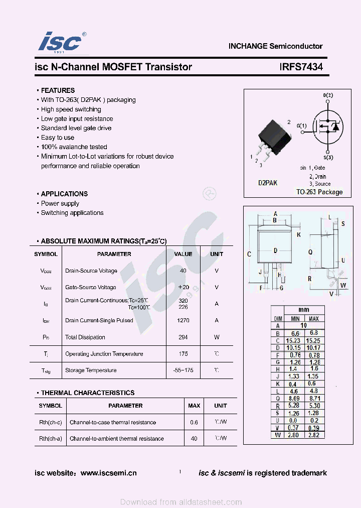 IRFS7434_9086220.PDF Datasheet