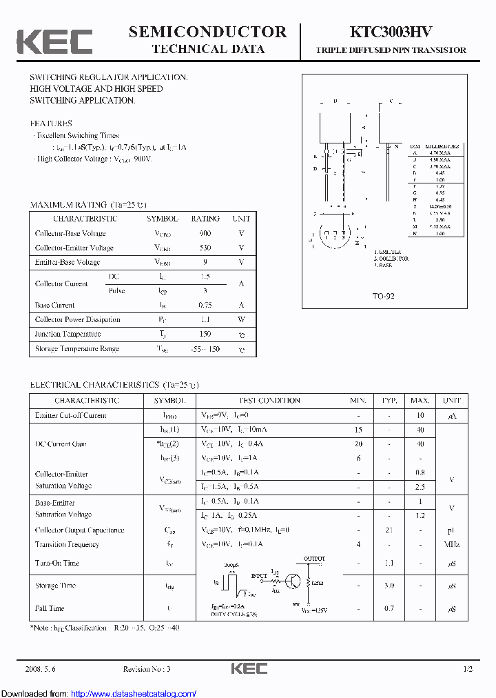 KTC3003HV_9095800.PDF Datasheet