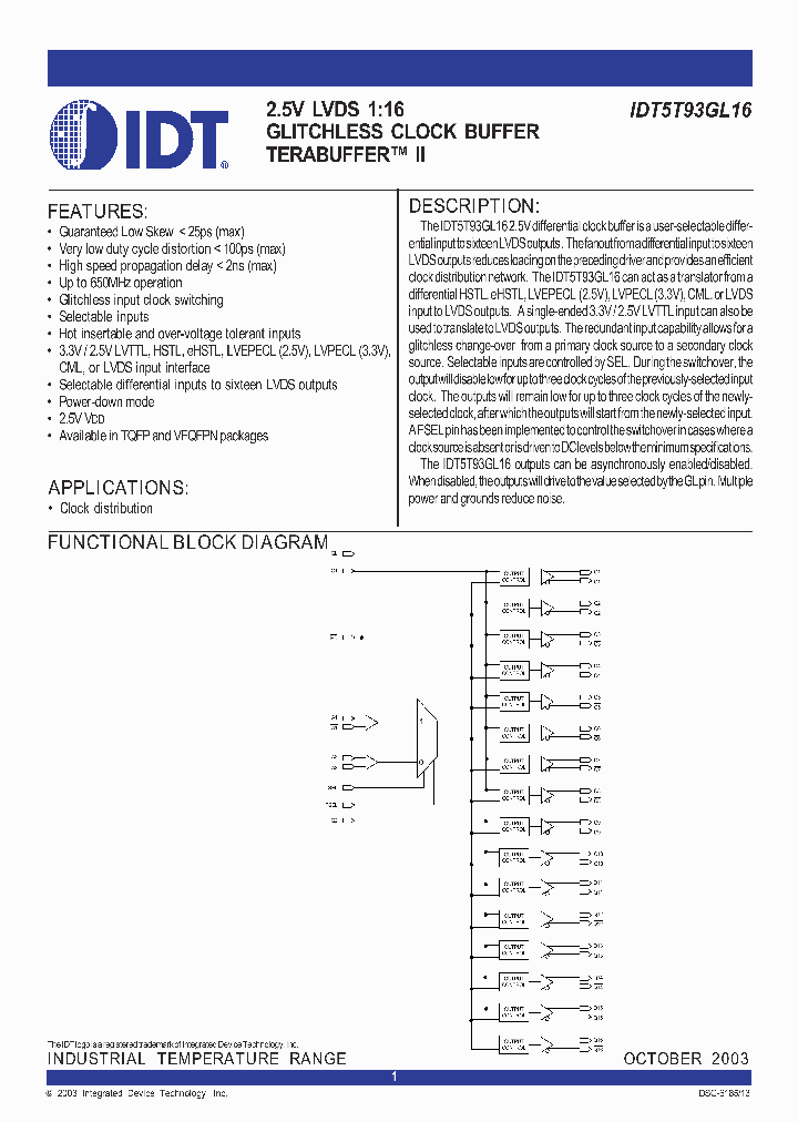 IDT5T93GL16_9108776.PDF Datasheet